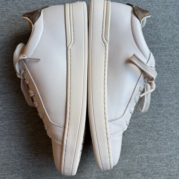 Coach Clip Low Top Sneaker Leather Cream Signature Canvas Preppy Women's 9 - Picture 9 of 16